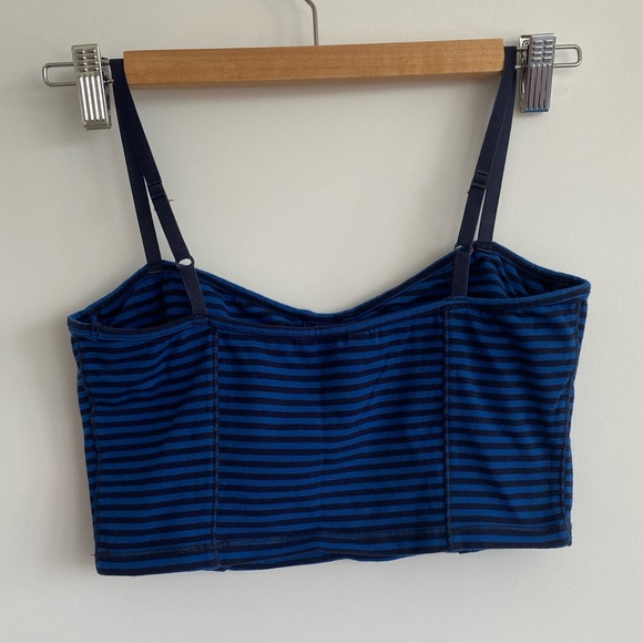 Aritzia - striped blue/black cropped cami - size M - Picture 2 of 3